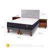 Cama Europea CIC Base Dividida 2 Plazas Premium + Respaldo + 2 Veladores Ganges