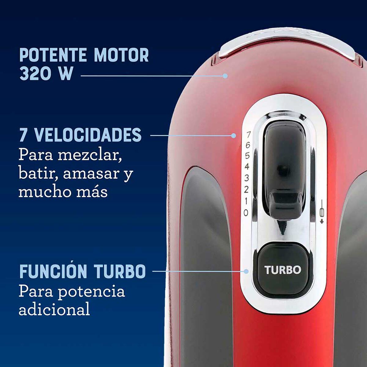 Batidora Manual Oster FPSTHM360R