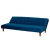 Futón Latam Home Turin Velvet 3 Cuerpos Azul Petróleo