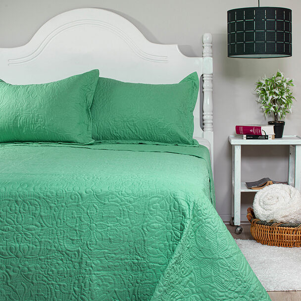 Quilt Doral 2 Plazas Verde Elegance