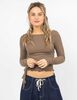 Polera Crop Manga Larga Mujer Icono