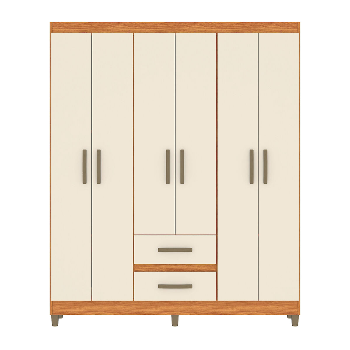 Cl&oacute;set Vekkahome Coimbra 6 Puertas 2 Cajones Blanco