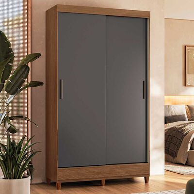 Closet Casanova Fit 2 Puertas Jequitiba Grafito