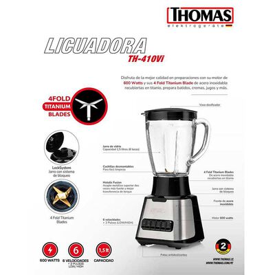 Imagen 2 del producto Licuadora Thomas TH-410Vi 1,5 lts.