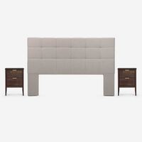 Respaldo + 2 Veladores Rosen King Issey Beige
