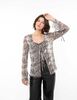 Blusa Estampada Manga Larga Mujer Zibel