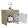 Velador TuHome Colore 1 Puerta Macadamia y Blanco