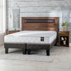 Cama Europea Rosen Base Dividida 2 Plazas Ergo-T + Respaldo + 2 Veladores Ferrara