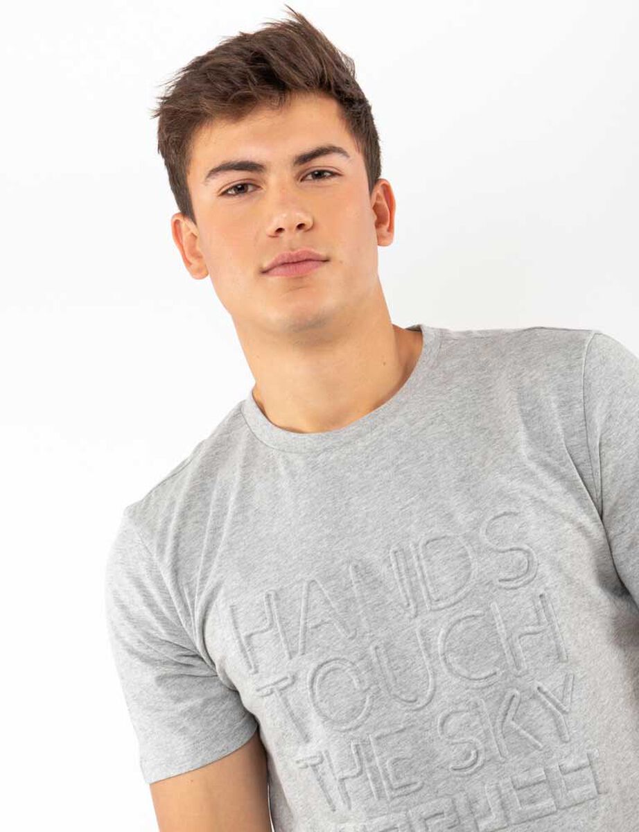 Polera Relieve Manga Corta Hombre Fiorucci