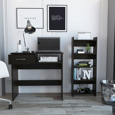 Escritorio + Biblioteca TuHome Office 11 Wengue