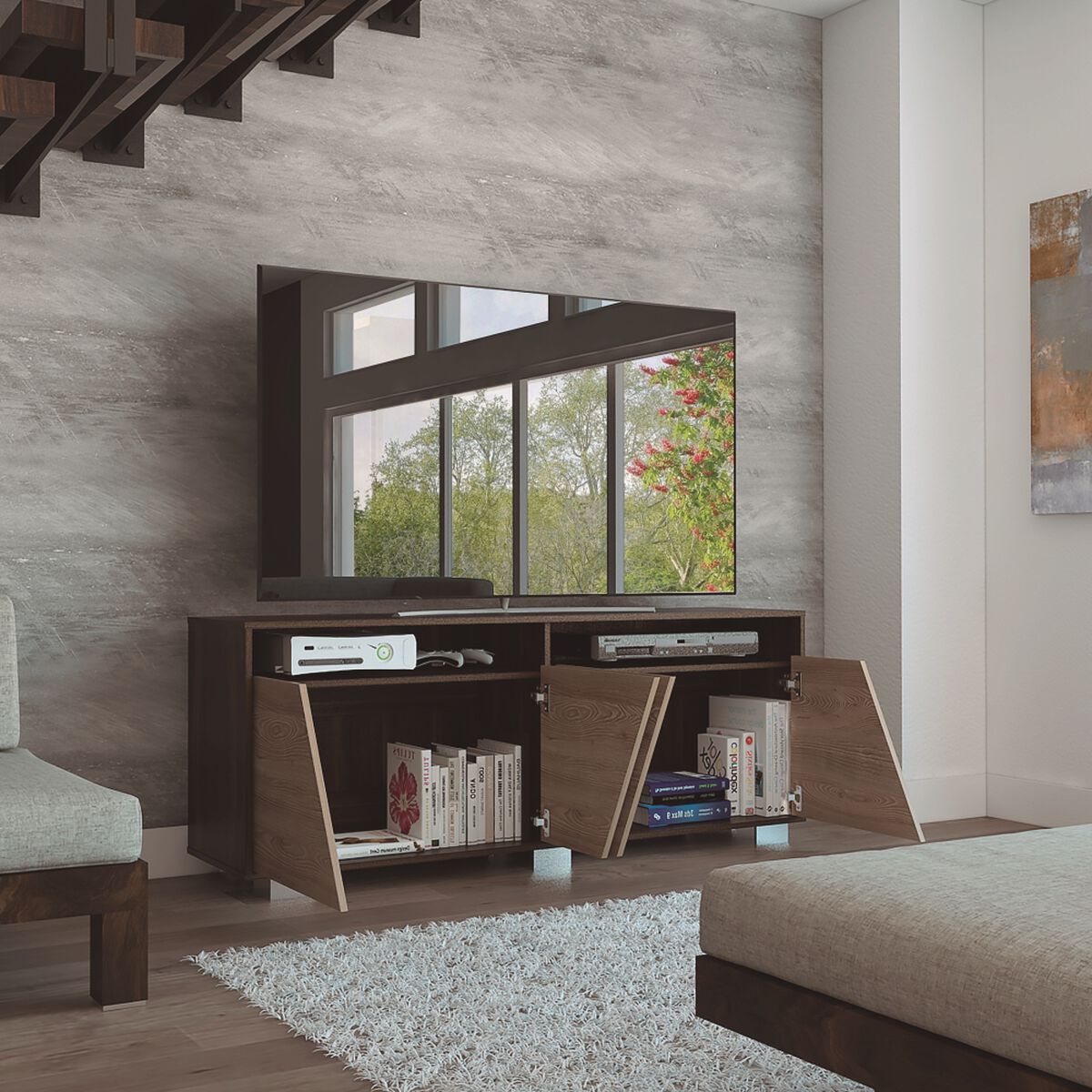 Rack TV Hasta 70'' Fraktal TuHome