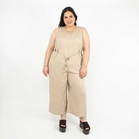 Enterito Largo Sin Mangas Mujer Extralindas Beige