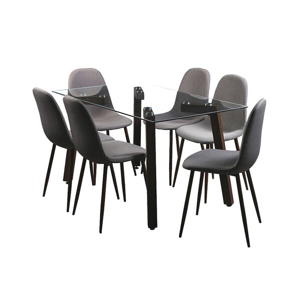Juego de Comedor Spazzio Jockey Nogal 6 Sillas