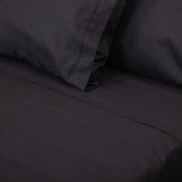 Juego de Sábanas Doral 144 Hilos 2 Plazas Color Vivo 144 Hilos  Negro