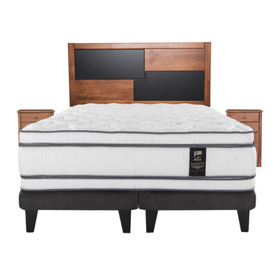 Imagen 2 del producto Cama Europea Flex King Majesty + 1 Respaldo + 2 Veladores