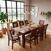 Juego de Comedor Muebles Hema Roma 6 Sillas 2 Sitiales Nogal