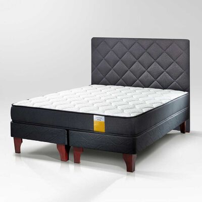 Cama Europea Drimkip 2 Plazas Plus Funcional + Respaldo Rombos
