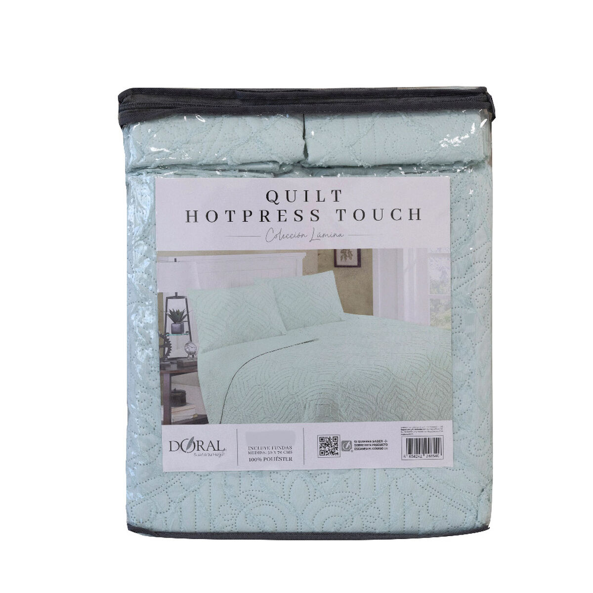 Quilt Doral 3 Plazas Touch Celeste