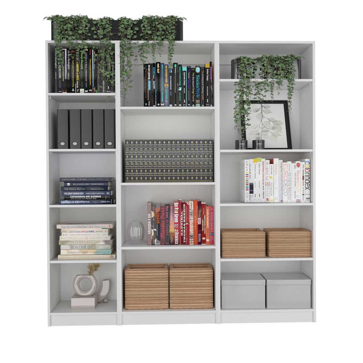 2 Estantes + Estante 4 Repisas TuHome Home Blanco