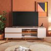 Rack TV Purus Altavision Hasta 65" Blanco y Café