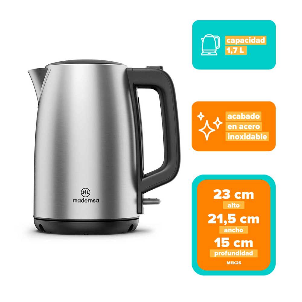 Hervidor Eléctrico Mademsa MEK25 1,7 L