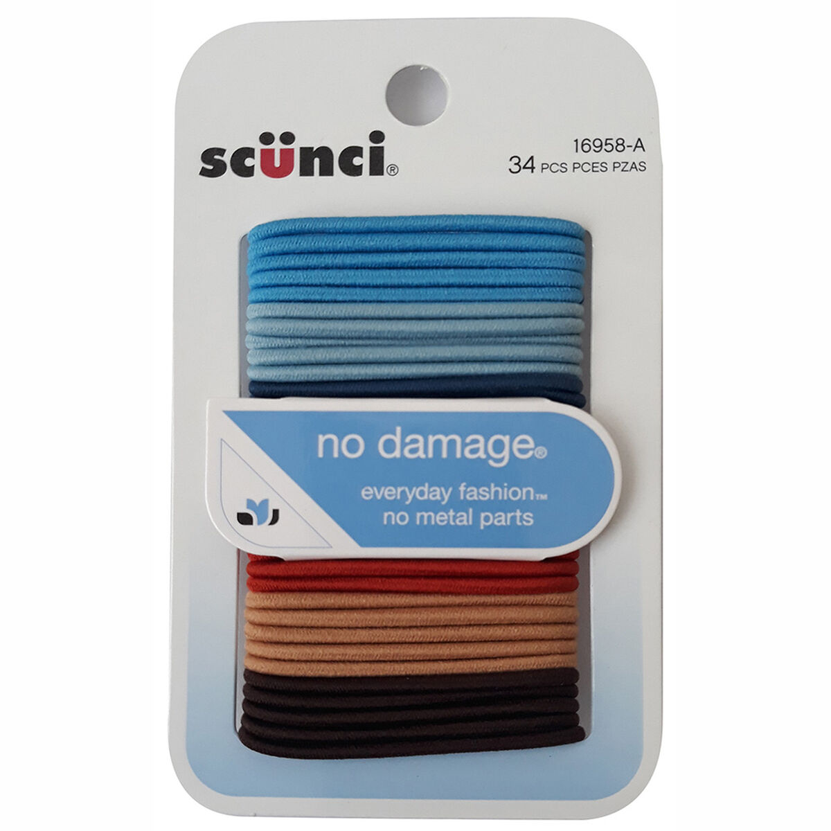 Set Elásticos Delgados Colores Varios, 34 Piezas