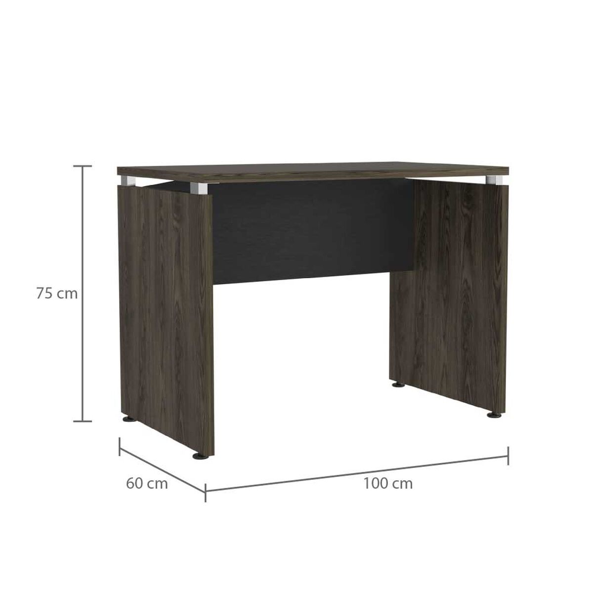 Escritorio Recto TuHome Home Office Negro Soft Coñac