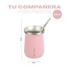 Mate Acero Inoxidable con Bombilla Lhotse Rosa Claro