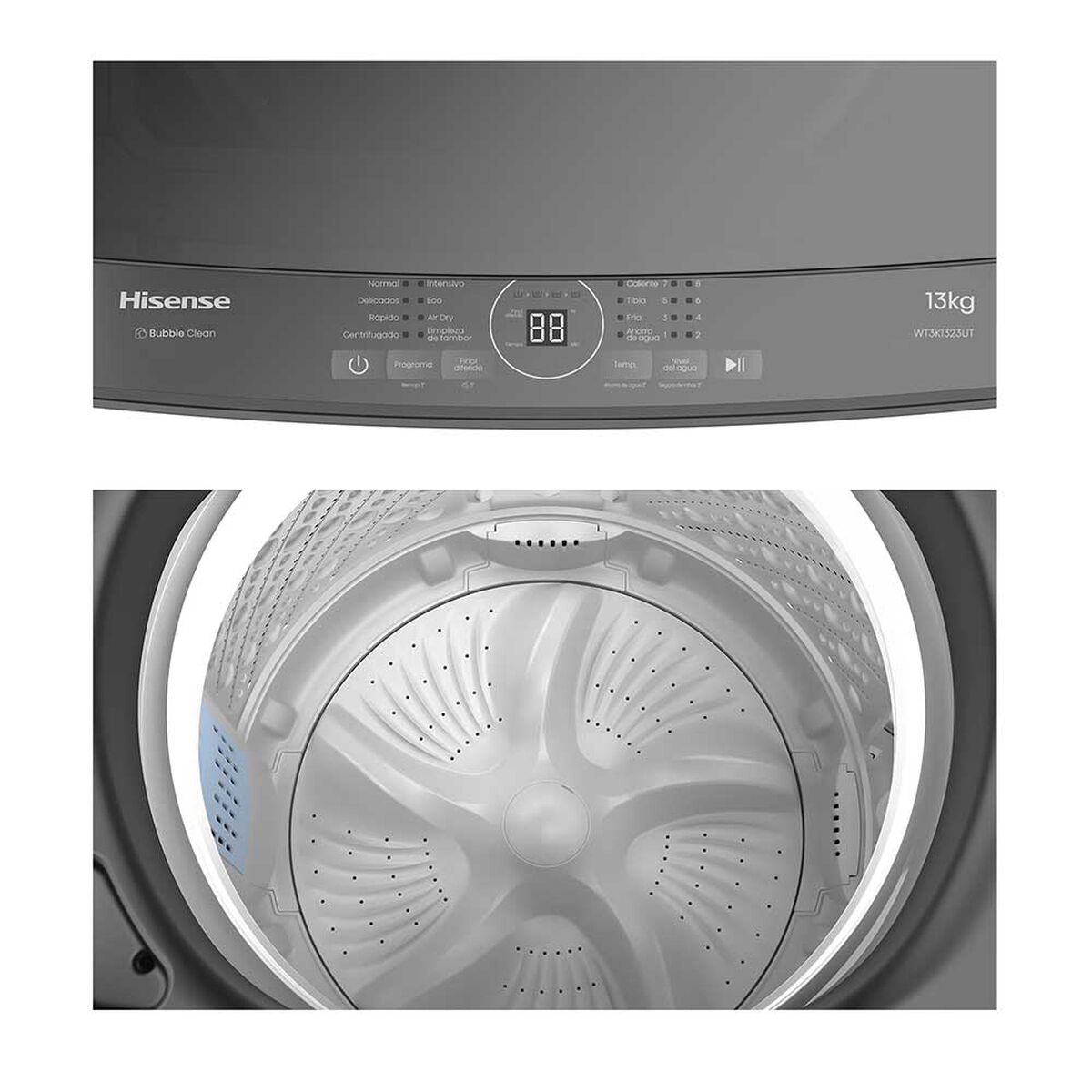 Lavadora Hisense WT3K1323UT 13 Kg.