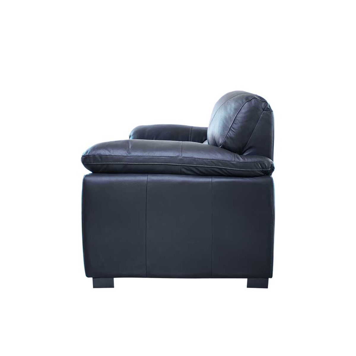 Sofá Cuero Yardas Oxford Negro 2 Cuerpos
