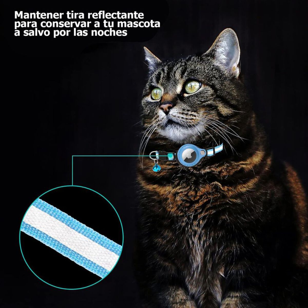 Collar para Gato Laudtec Airtag Azul