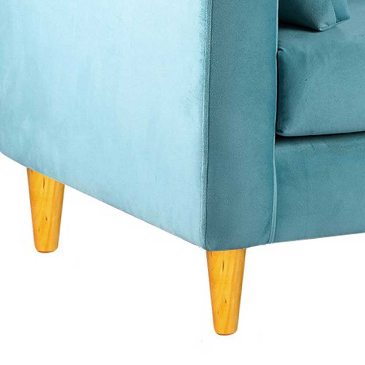 Sof&aacute; Bodevir Sky Felpa 04 3 Cuerpos Turquesa&nbsp;