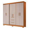 Closet Home Mobili Mara 6 Puertas 3 Cajones Beige