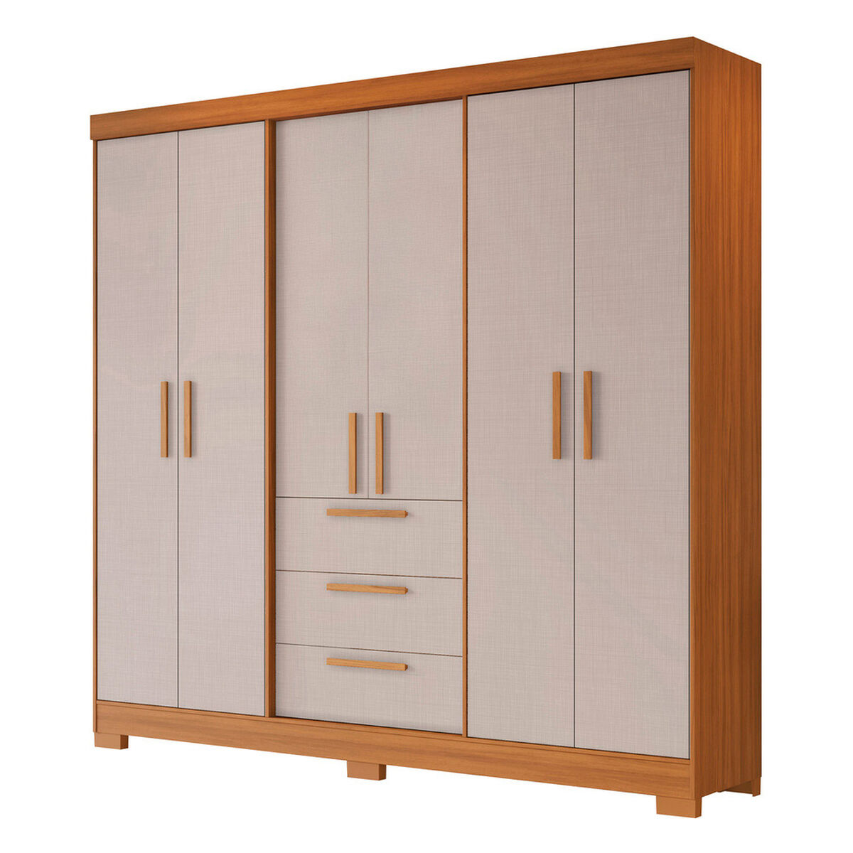 Closet Home Mobili Mara 6 Puertas 3 Cajones Beige