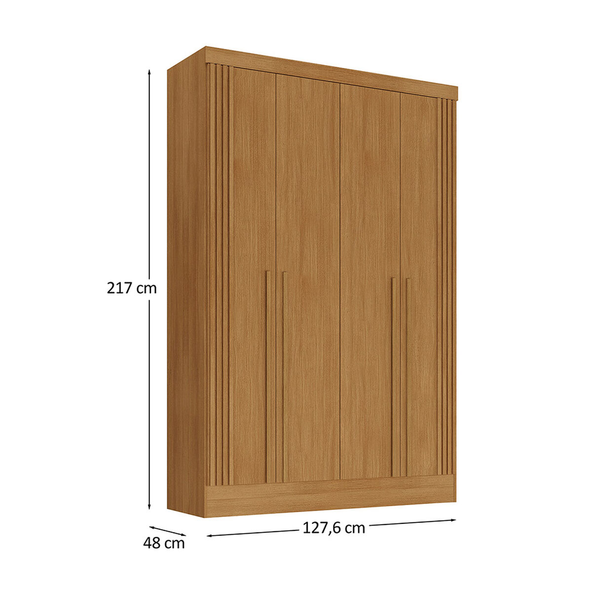 Closet Di Poretti Design New Fiji 3 Cajones 4 Puertas Caf&eacute; Claro
