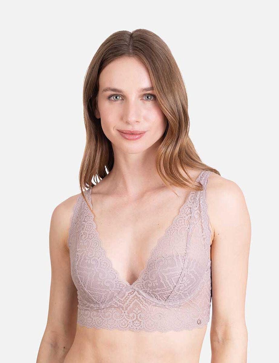 Bralette Encaje Broche Ancho con Arco y Copa Palmers