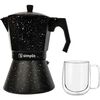 Cafetera Italiana Simplit 12 tazas + Taza Doble Pared 300 ml