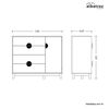 Cómoda Vekkahome Ipe 4 Cajones 1 Puerta Blanco