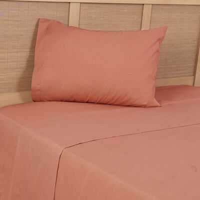 Imagen 1 del producto Juego de Sábanas Mashini 144 Hilos 1,5 Plazas Lisa Naranjo