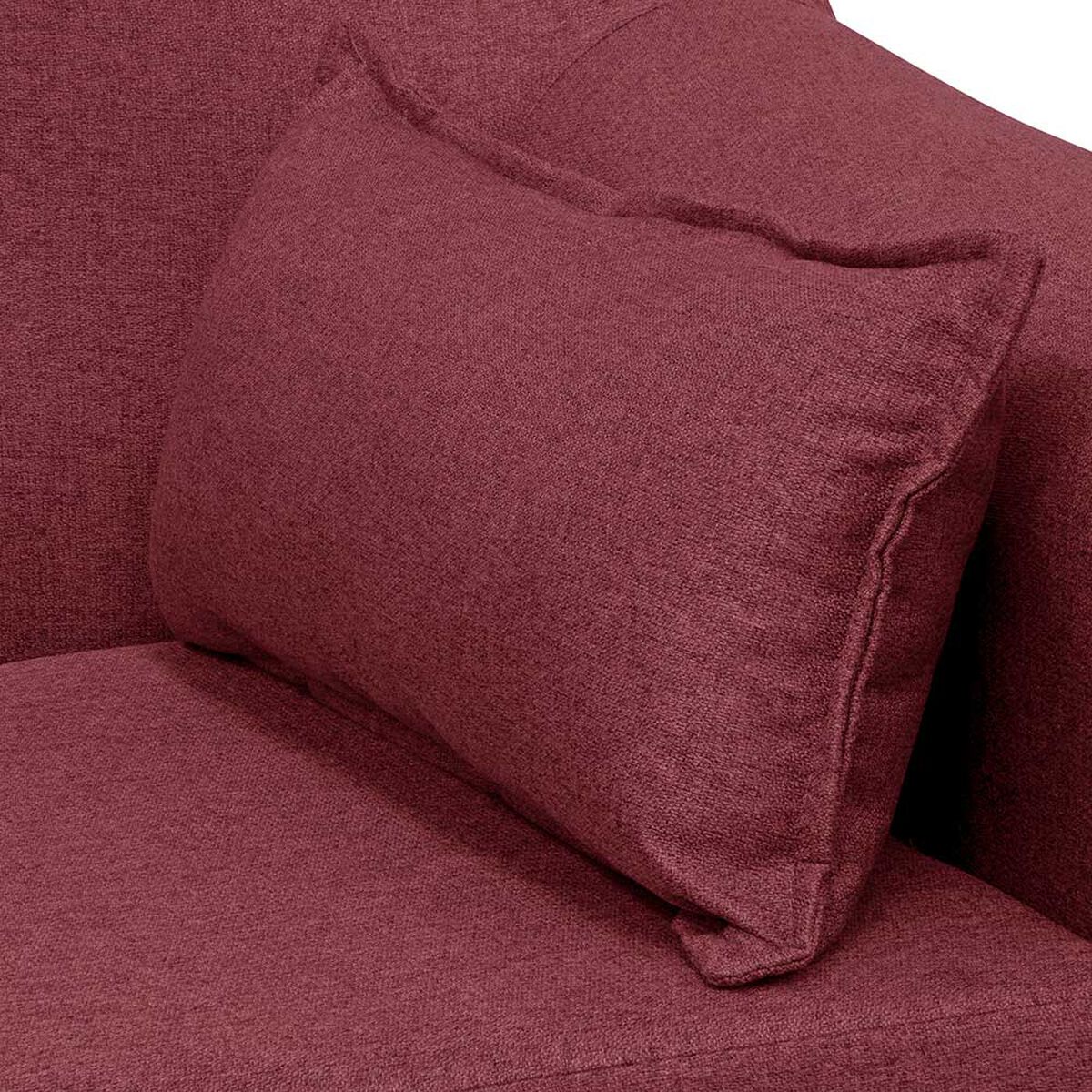 Sofá Innovamuebles Dali Tela 3 Cuerpos Burdeo