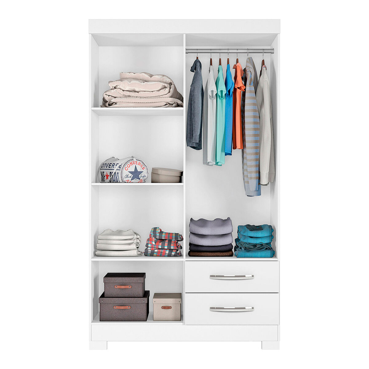 Closet Home Mobili Lucca 4 Puertas 2 Cajones Blanco