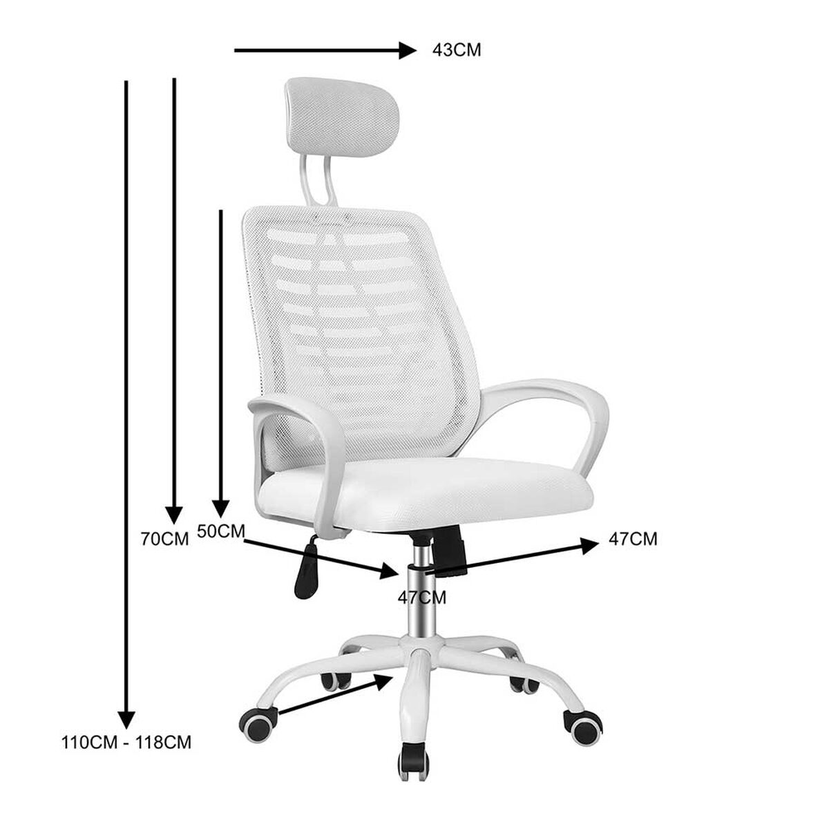 Silla de Escritorio Rodler Manager Blanco