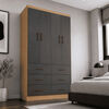 Closet Exit 4 Puertas 6 Cajones Roble Grafito