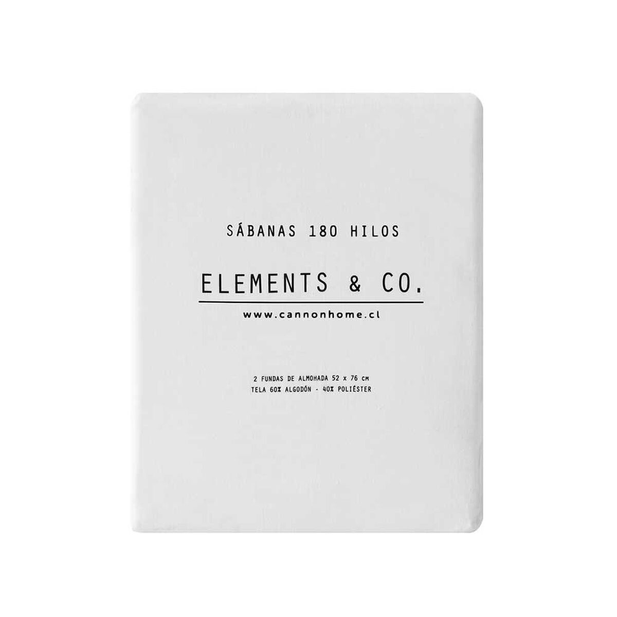 Funda de Almohada Elements & Co Liso 50 x 70 cm White