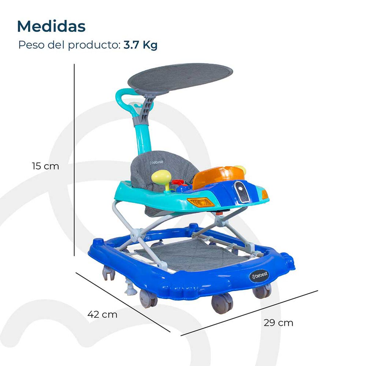 Andador Discover&Play Azul Bebesit