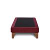 Base Europea Dividida Latam Home 1,5 Plazas Zen Tela Velvet Burdeo