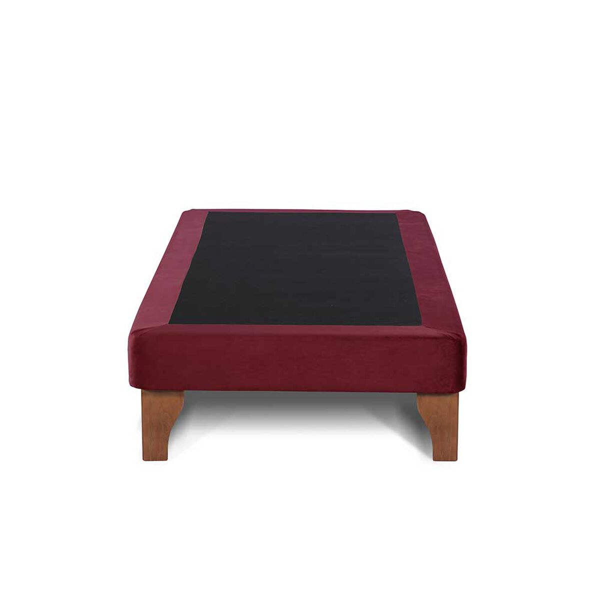 Base Europea Dividida Latam Home 1,5 Plazas Zen Tela Velvet Burdeo