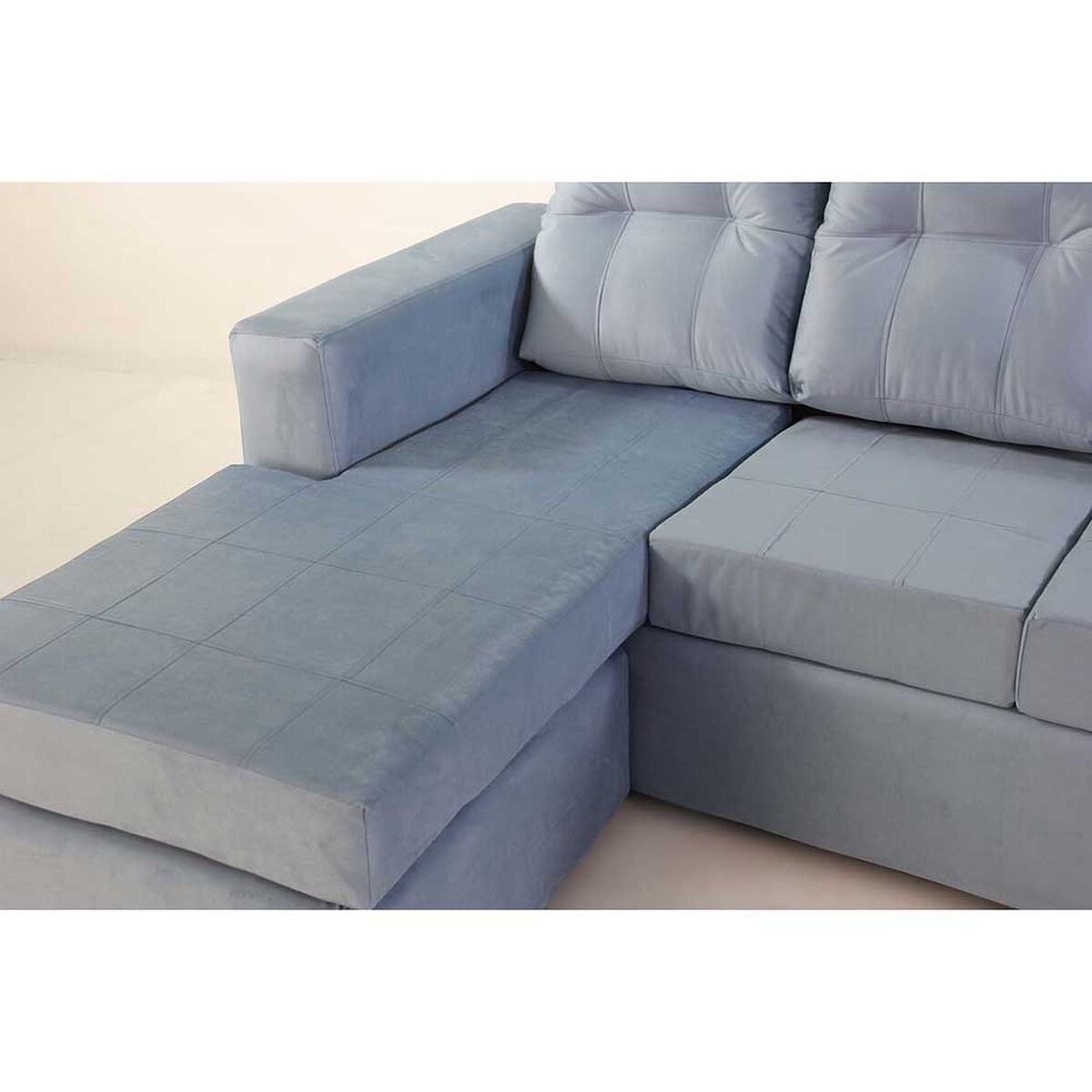 Sofá Modular Kea Rodas 3 Cuerpos Azul Petroleo