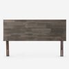 Cama Europea Rosen 2 Plazas Wave  + Respaldo Tabor Grafito