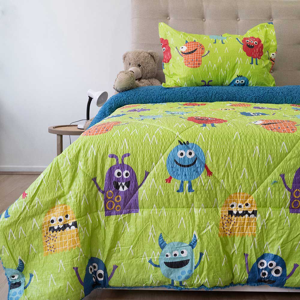 Plumón Infantil Doral 1.5 Plazas Senses Estampado Monster